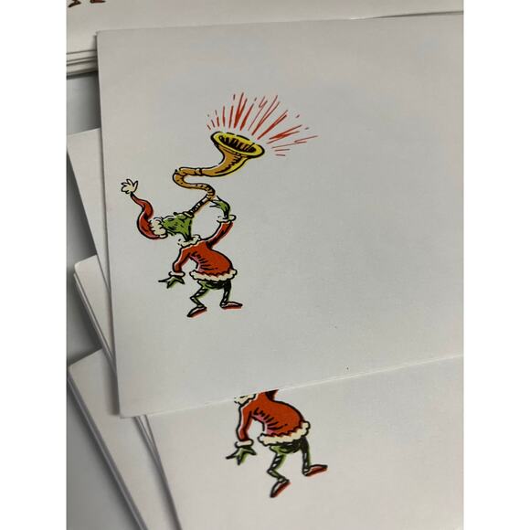 Vintage Hallmark Dr. Seuss Grinch Designed Envelopes 25+ Pack Sealed Christmas - Picture 1 of 6